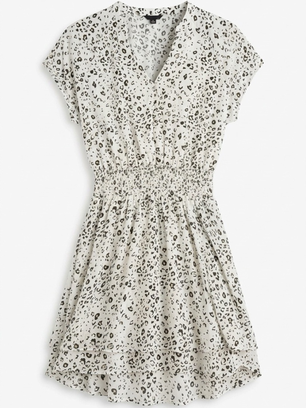 Rails Karla Mini Dress in White Mocha Leopard - size XS